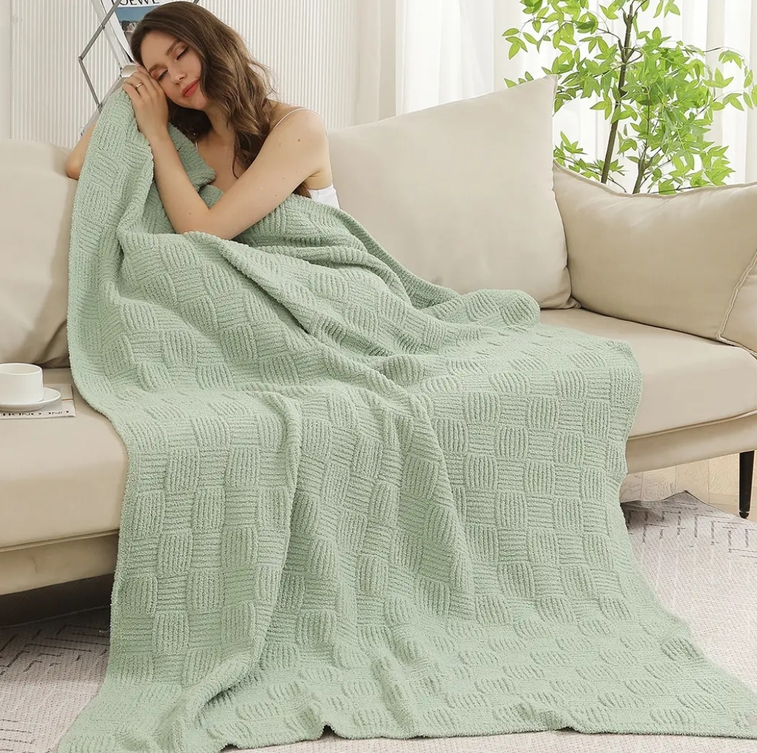 Cozy Chenille Throw Blanket- 3 Color Options