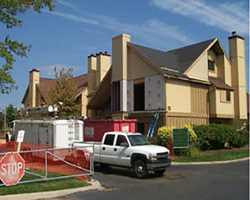 Hawthorn Suites during the work