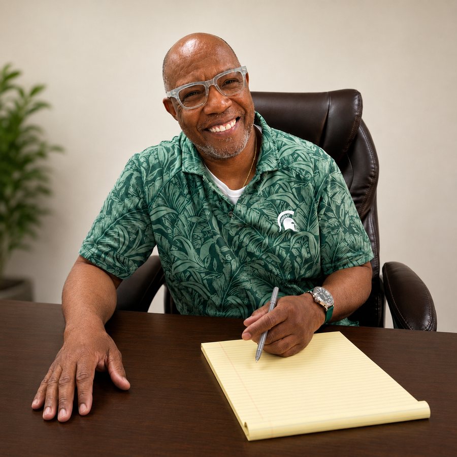 Green W. Moss III, founder of Haul Yes, at his desk