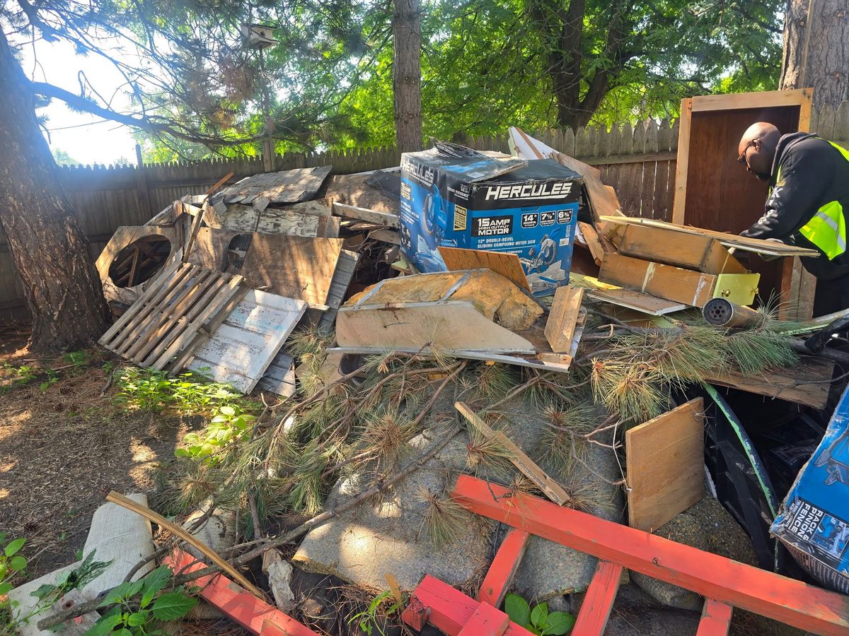 Backyard cleanout before cleaning