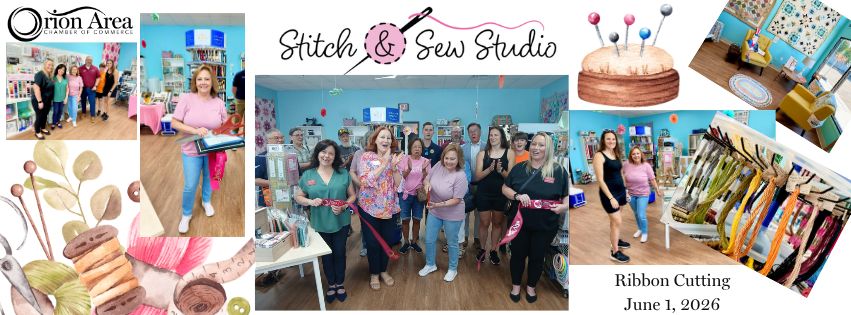 Stitch and Sew Studio ribbon cutting