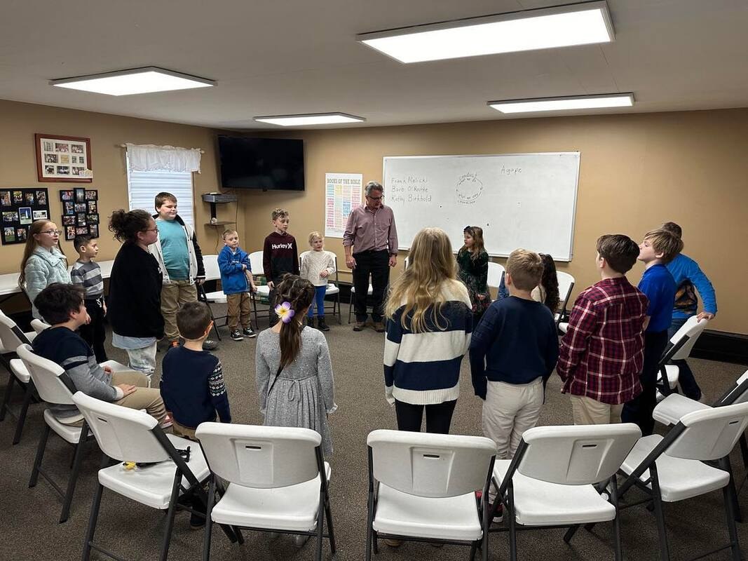 The teen class in session