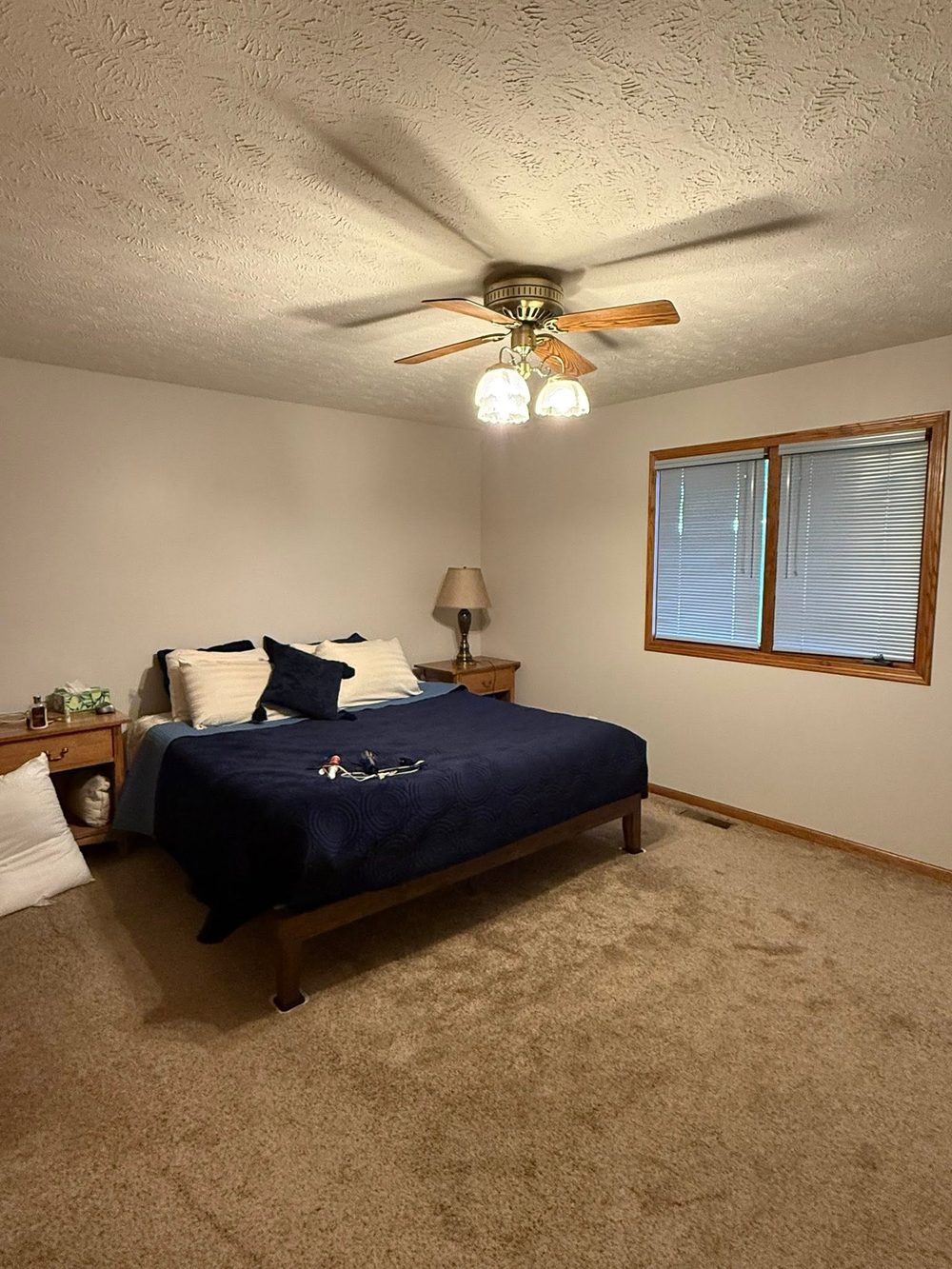 Finished bedroom in soft white