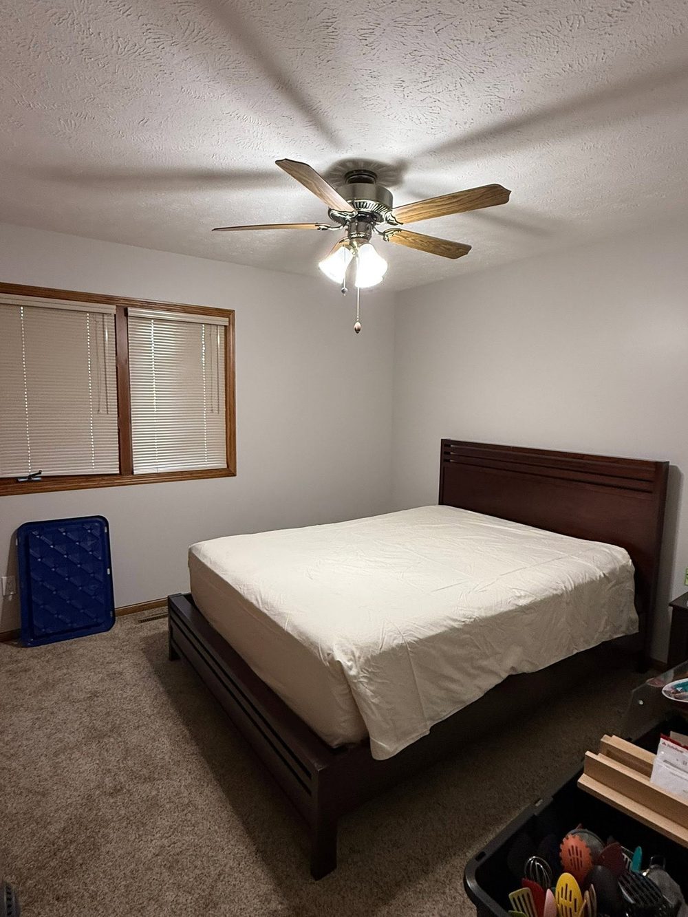 Bedroom refresh with ceiling fan