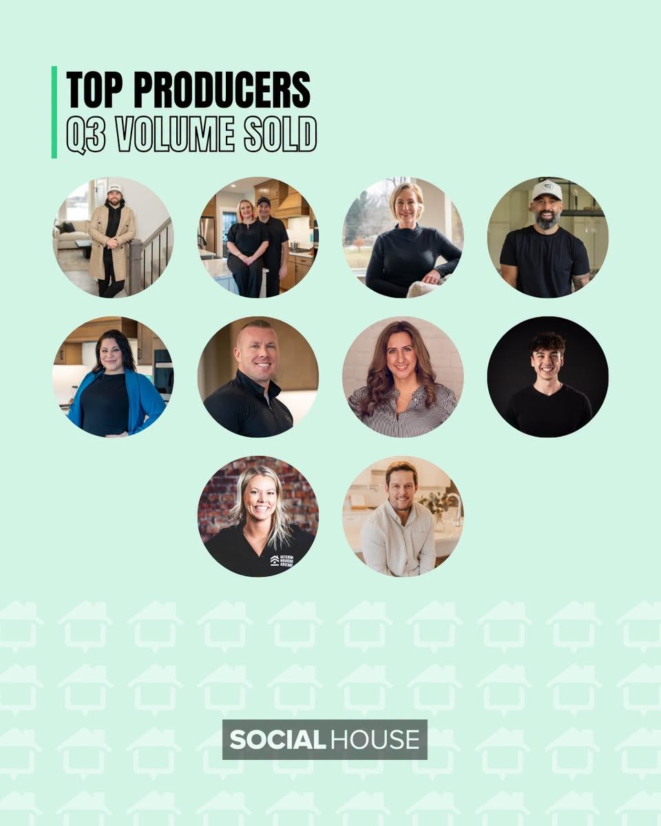 Social House Group's top producers for Q3 volume sold