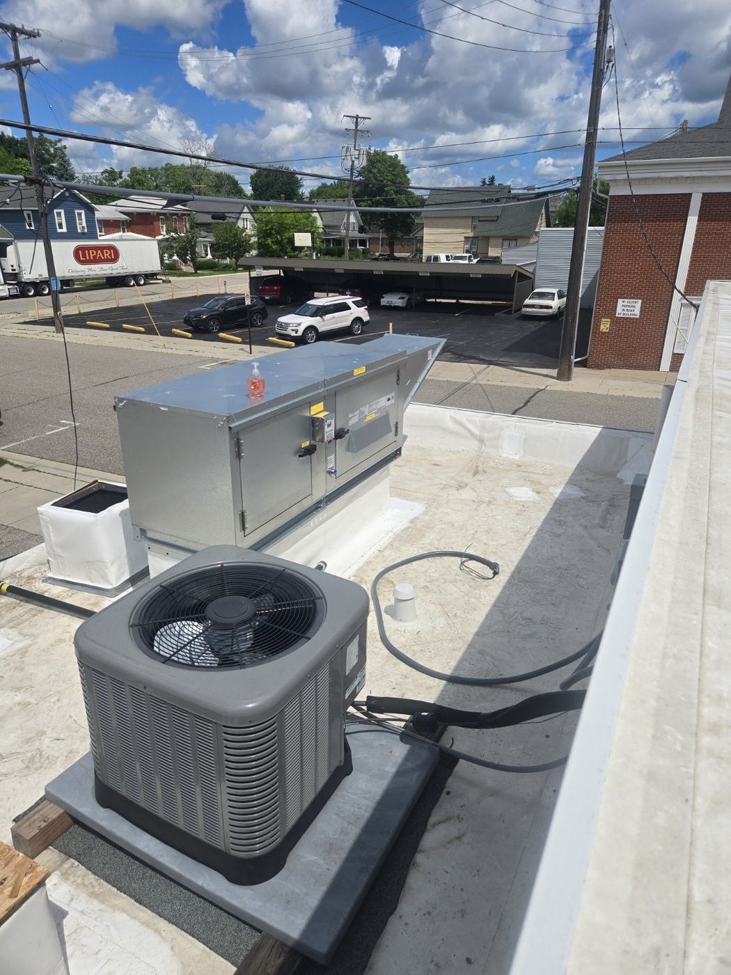 New rooftop HVAC units over Huron Ave
