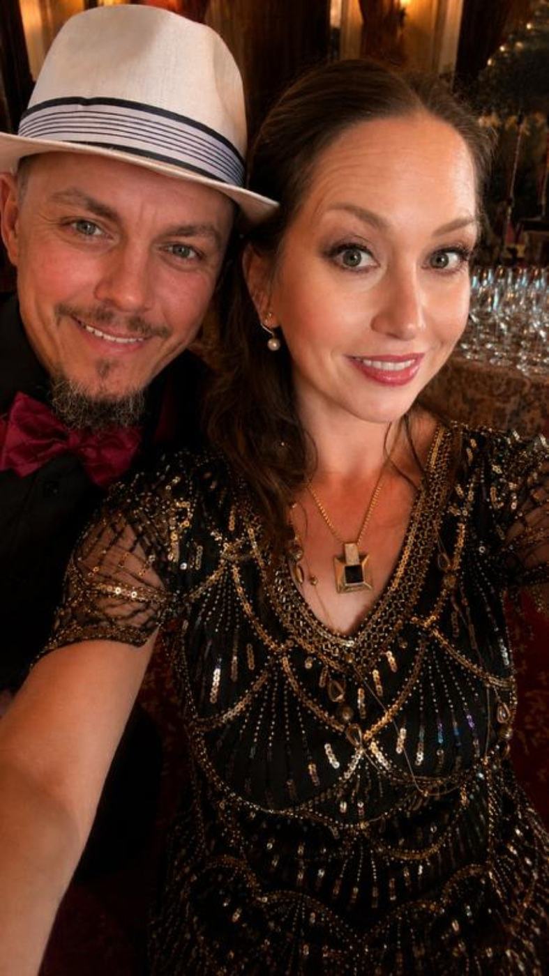Sean & Angie, founders of Soulback, dressed for a night out