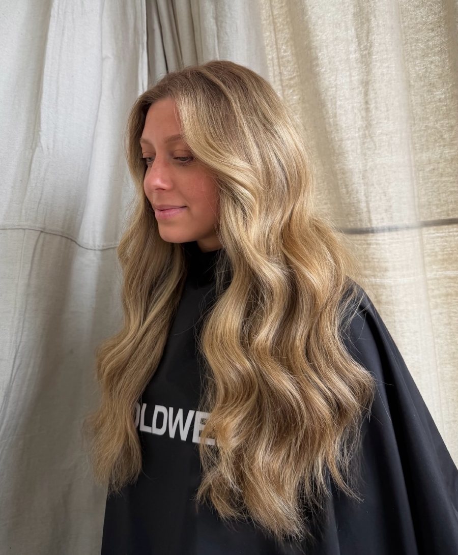 Golden blonde waves