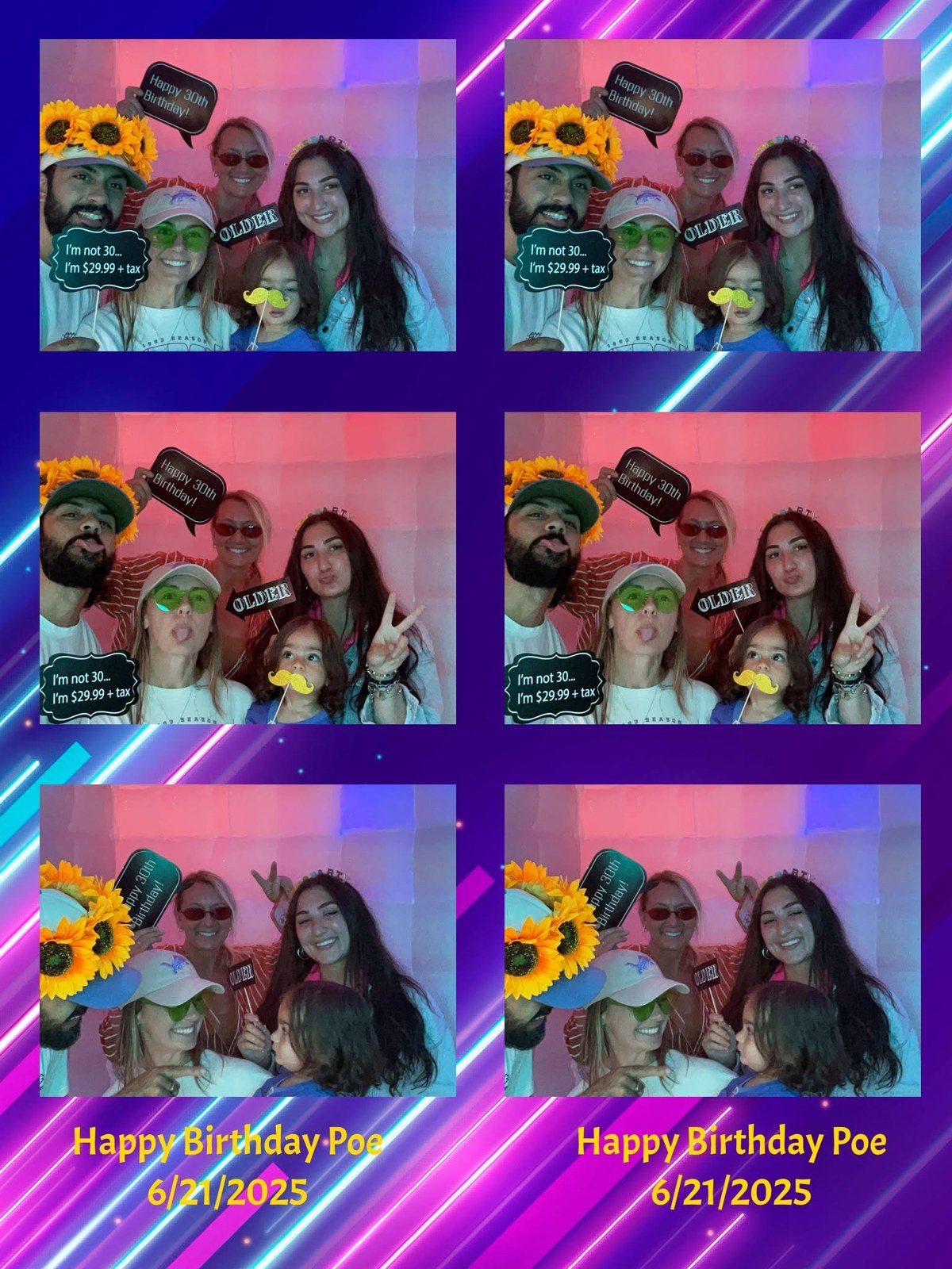 More 'Happy Birthday Poe' photo booth prints