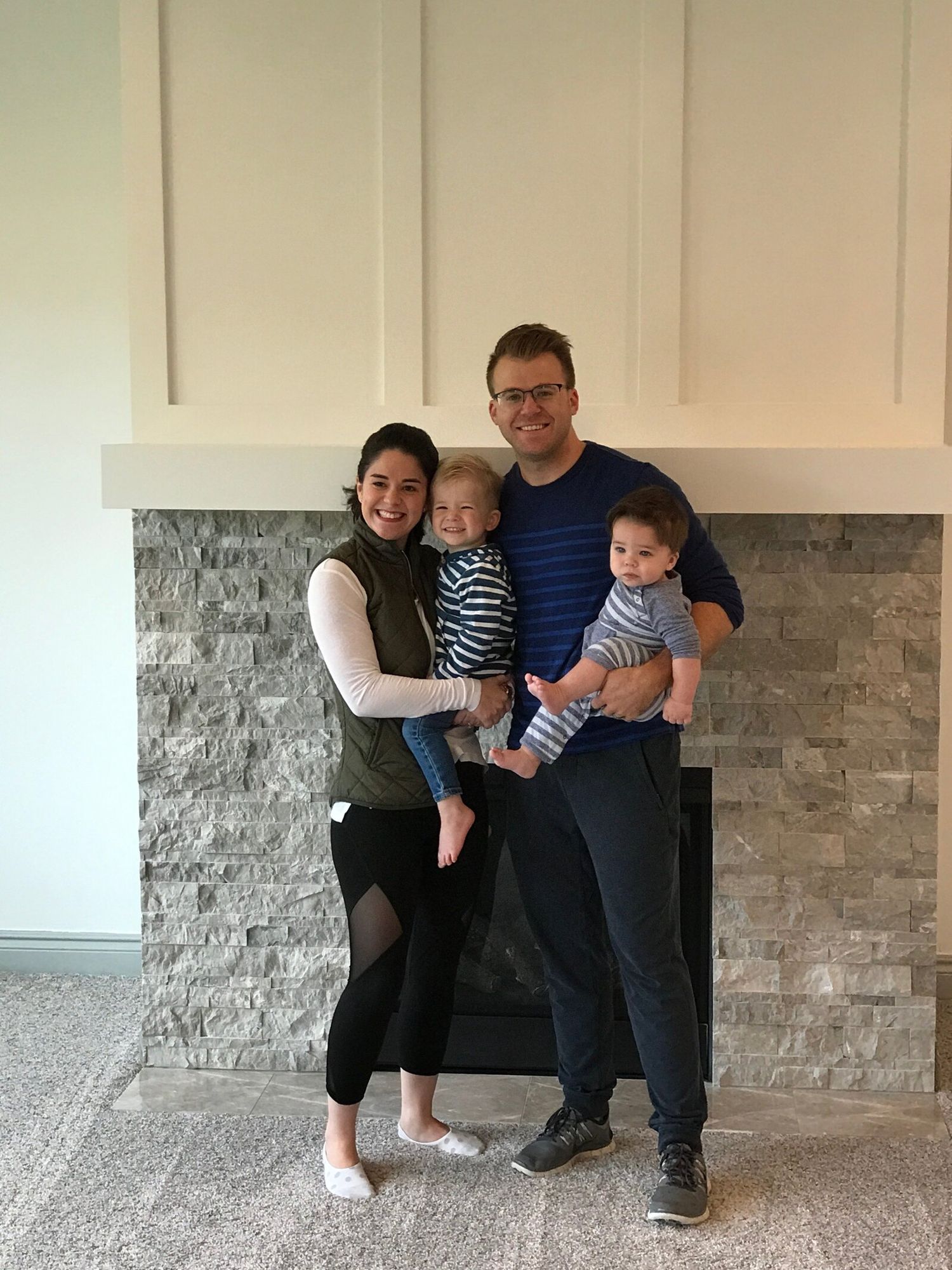 Garret and Kaitlin Holcomb at their key turnover